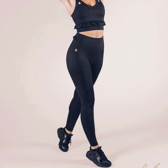 Workout Empire Strong Is Female Frill Legging Size Small - Picture 3 of 16